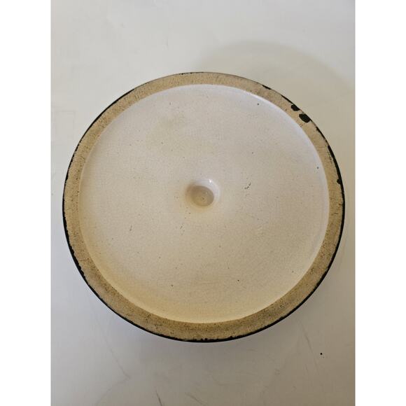 Vintage Bowl With Lid Soup Tureen With Handles Folk Art Ceramic Unmarked - Picture 8 of 13